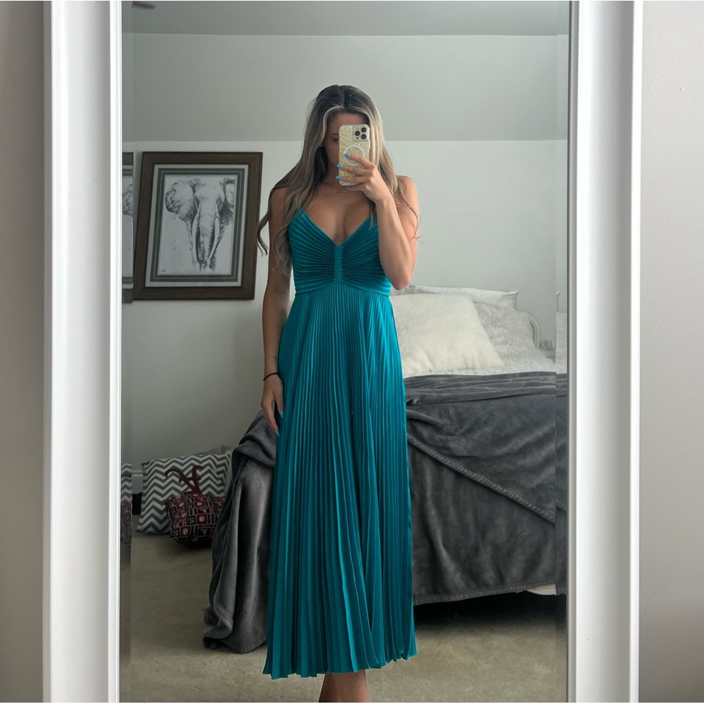 A.L.C teal Gemini midi dress!!